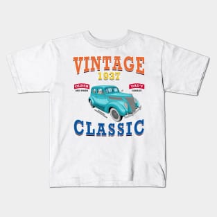 Vintage Classic Car Garage Hot Rod Novelty Gift Kids T-Shirt